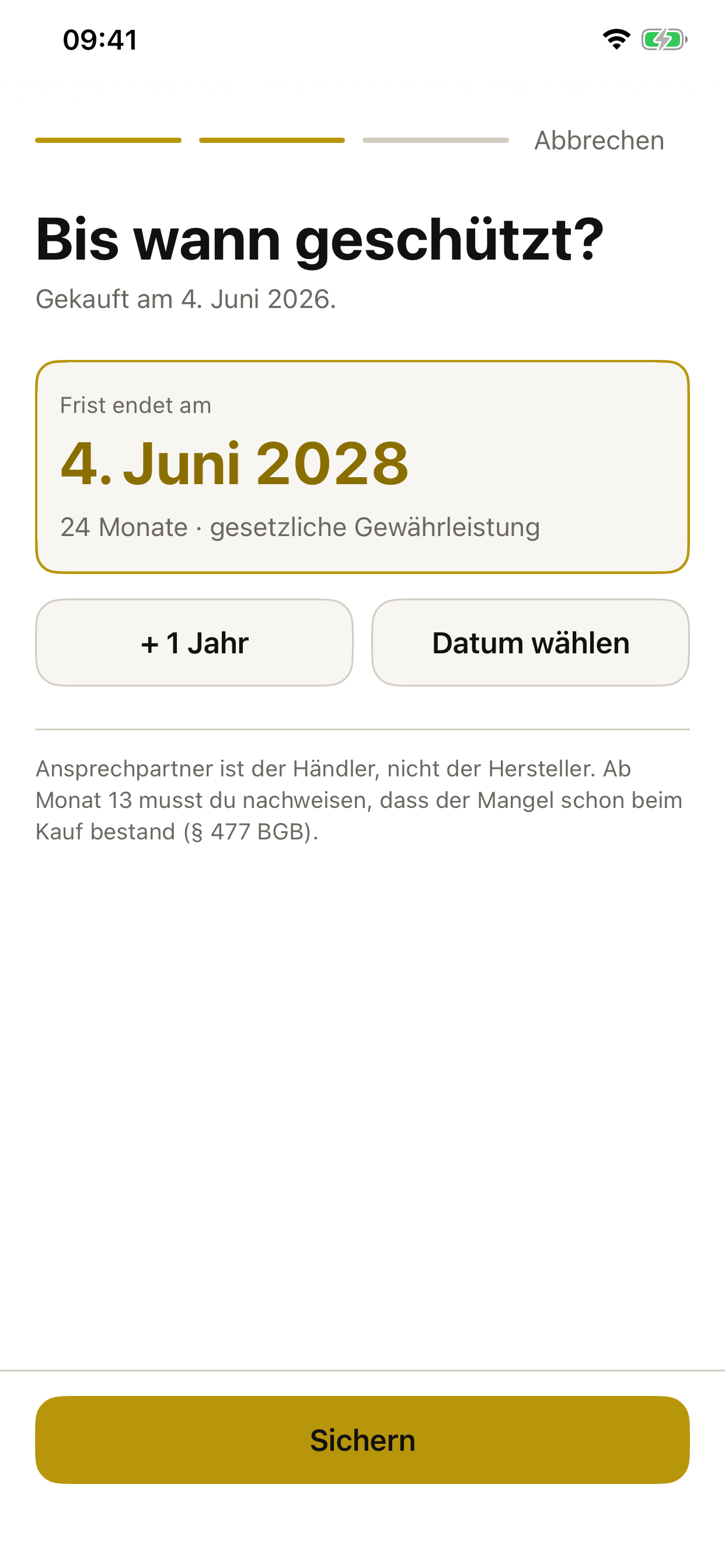 Frist bis wann geschützt