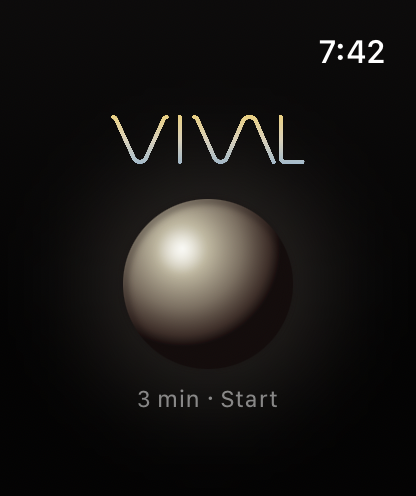 VIVAL on Apple Watch — start