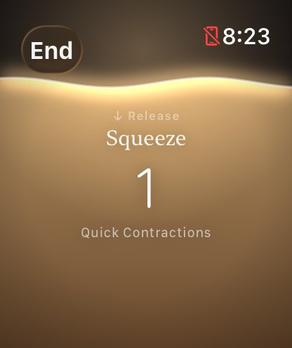 VIVAL on Apple Watch — squeeze