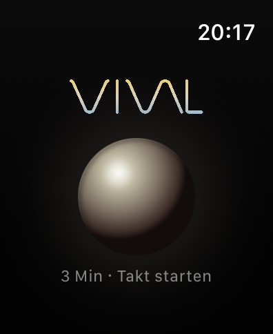 VIVAL auf der Apple Watch — Start